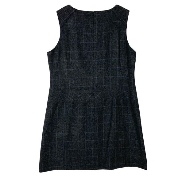 Nwot HOBBS London Dress 14 Wool Tweed Grey Plaid Check Shift”Karpoi”Lined Career - Picture 2 of 13